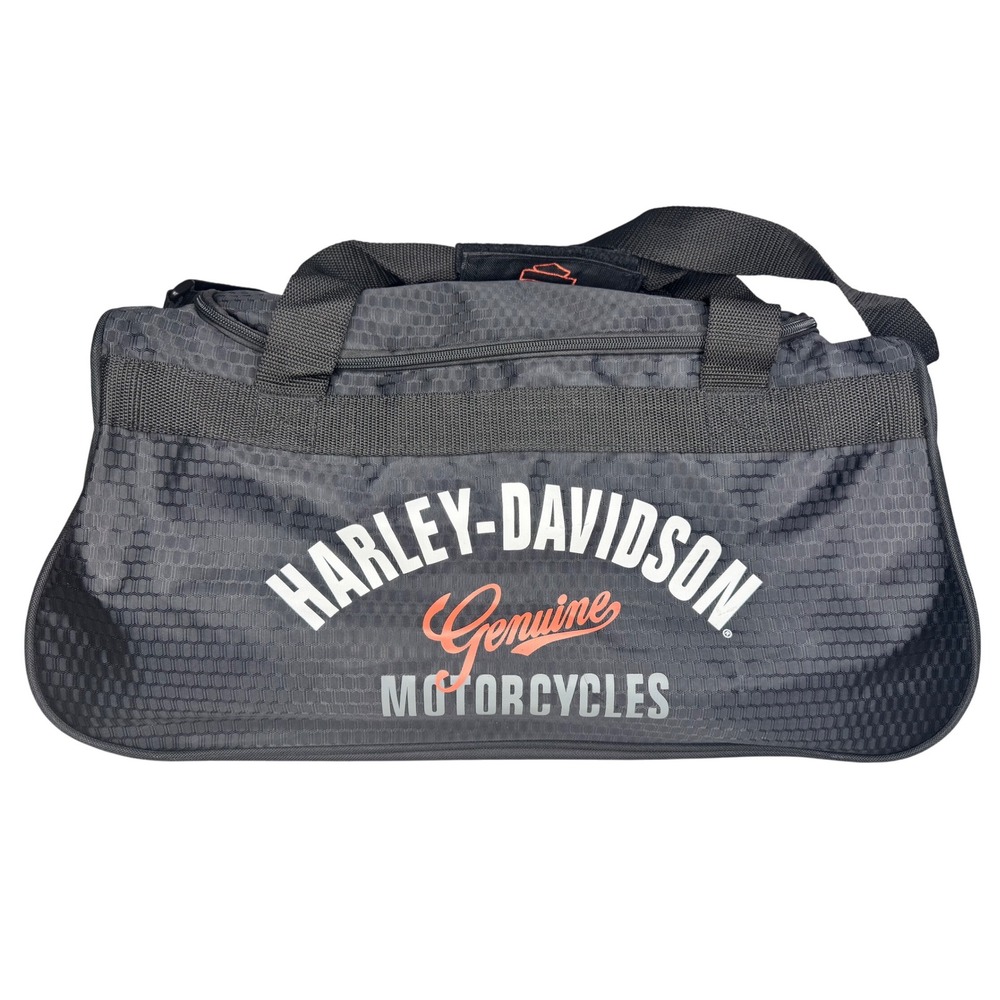 Harley Davidson Genuine Motorcycles Duffel Bag Black Eagle Logo Travel Carry On